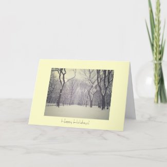 Happy Holidays - Snowy Trees Card card