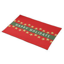 Happy Holidays Star Placemats