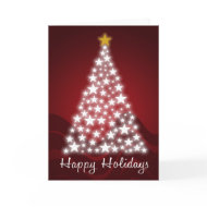Happy Holidays Starry Tree - Card card