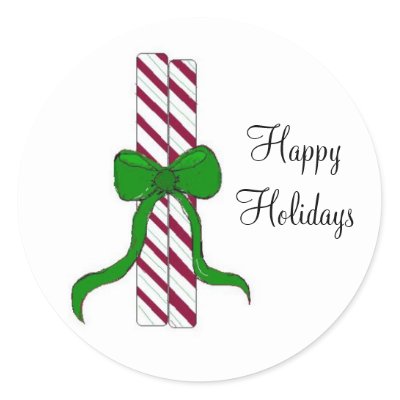 Happy Holidays stickers