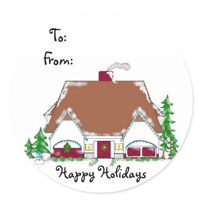 Happy Holidays Round Sticker by seashell2