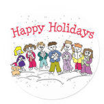 Happy Holidays stickers