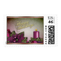 Happy Holidays Sugar Plum Berries Postage stamps