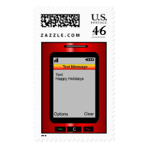 Happy Holidays Text Message Stamp