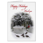 Happy Holidays Thank you with Cardinal