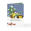 Happy Holidays! Tractor Greeting Card by KirstenEdwards Happy Holidays! Tractor Greeting Card