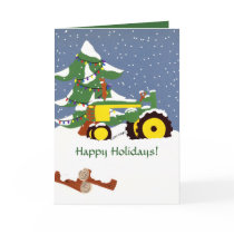 Happy Holidays! Tractor Greeting Card