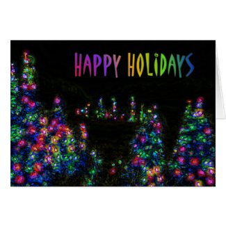 Happy Holidays Tree Lights Card