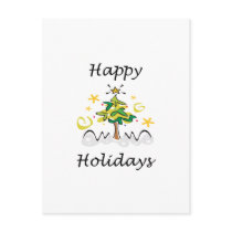 Happy Holidays Tree Postcard