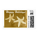Happy Holidays tropical postage stamp stamp