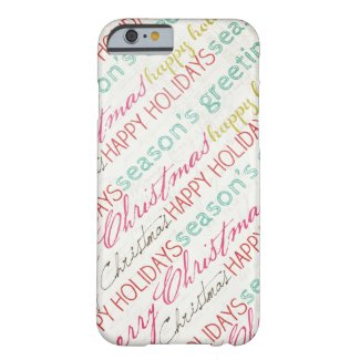 Happy Holidays Typography iPhone 6 Barely There Barely There iPhone 6 Case