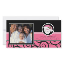 Happy Holidays Unique Pink Santa Photo photo cards by celebrateitinvites Happy Holidays Unique Pink Santa Photo photo cards
