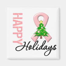 Happy Holidays Uterine Cancer Awareness Refrigerator Magnets