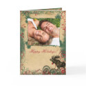 Happy Holidays Vintage Moose Your Photo Card