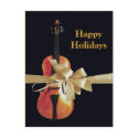 Happy Holidays Violin postcards