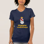 Happy Holidays Volleyball Snowman Tshirts