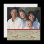 Happy Holidays Whimsical  Red Bird Card