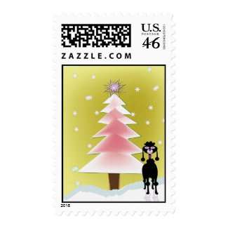 Happy Holidays ... with a poodle stamp