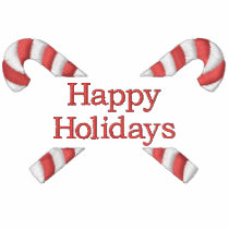 Happy Holidays with Candy Canes Shirt embroidered shirts
