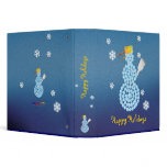 Happy Holidays with snowman - Binder