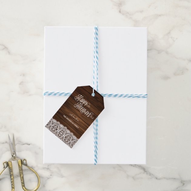 Happy Holidays wood gift tags Pack Of Gift Tags-2