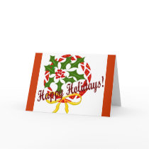 Happy Holidays wreath cards by marcya7 Happy Holidays wreath cards