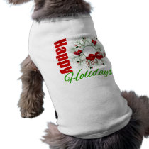 Happy Holidays Wreath with Birds Pet Clothes
