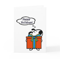 Happy Holidogs - Cute Seasons Greetings Card by superviva Happy Holidogs - Cute Seasons Greetings Card