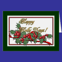 Happy Holly Days BLANK NOTE CARDS cards