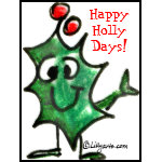 Happy Holly Days Postage Stamps stamp