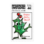 Happy Holly Days Postage Stamps