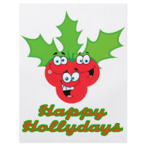 happy hollydays holidays cute holly berries flyers