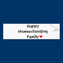 Happy Homeschooling Family bumper stickers