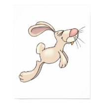 happy hopping bunny rabbit posters