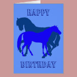 Happy Horsy Birthday - blue2 cards