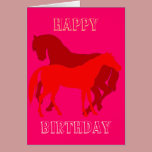 Happy Horsy Birthday - red cards
