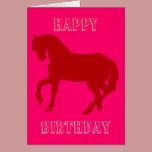 Happy Horsy Birthday - red cards