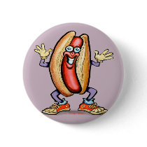 Happy Hot Dog Button