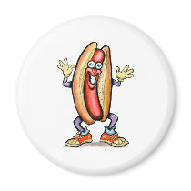 Happy Hot Dog Magnet