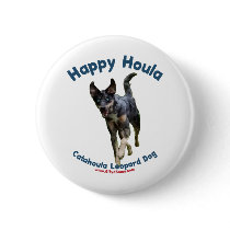 Happy Houla Dog Pinback Button