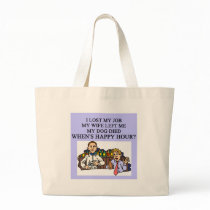 HAPPY HOUR beer joke bags