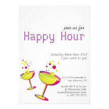 Happy Hour Cocktails Party Invite