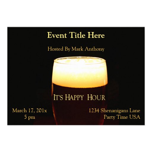 Happy Hour Lager Invitation