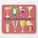 Happy Hour Mousepad by whupsadaisy Happy Hour Mousepad