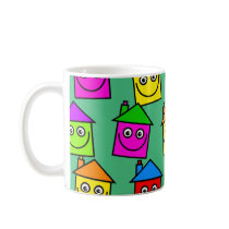 Happy House Wallpaper mugs by prawny Happy House Wallpaper mugs