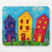 Happy Houses Mousepads
