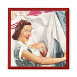 HAPPY HOUSEWIFE ON WASH DAY RETRO MAGNET HAPPY HOUSEWIFE ON WASH DAY RETRO MAGNET