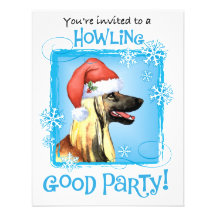 Happy Howliday Afghan Hound Custom Announcement