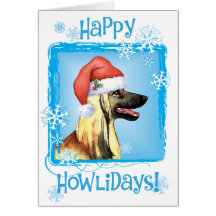 Happy Howliday Afghan Hound Greeting Cards