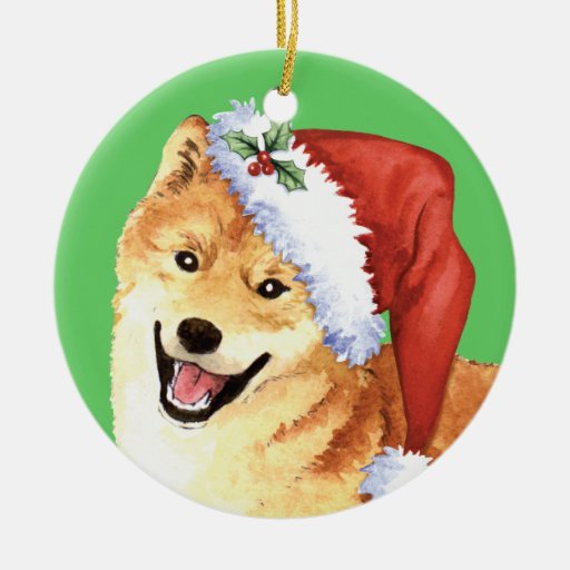 happy howliday shiba inu christmas tree ornament zazzle happy howliday shiba inu christmas tree ornament zazzle